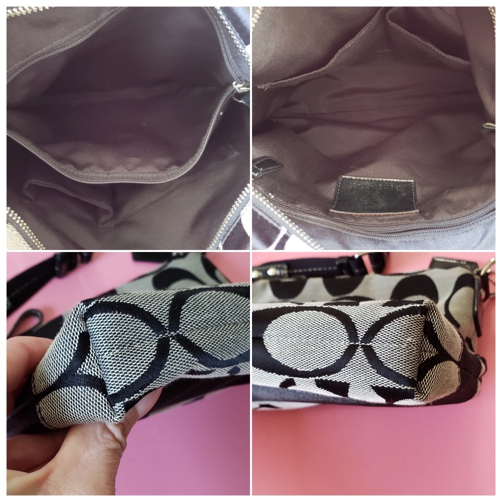Coach Black Signature Jacquard Large Crossbody - Picture 8 of 8
